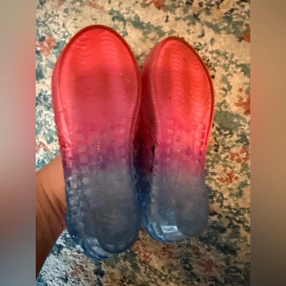Disney Frozen II Pink and Blue Girls Slip-On Dress Shoes